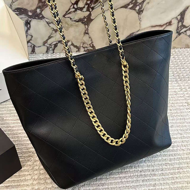 Designer Shoulder Bag Totes Bag Luxury 2026 26C 25bag Black Cowhide Leather Handbags Chain Crossbody Bag Large