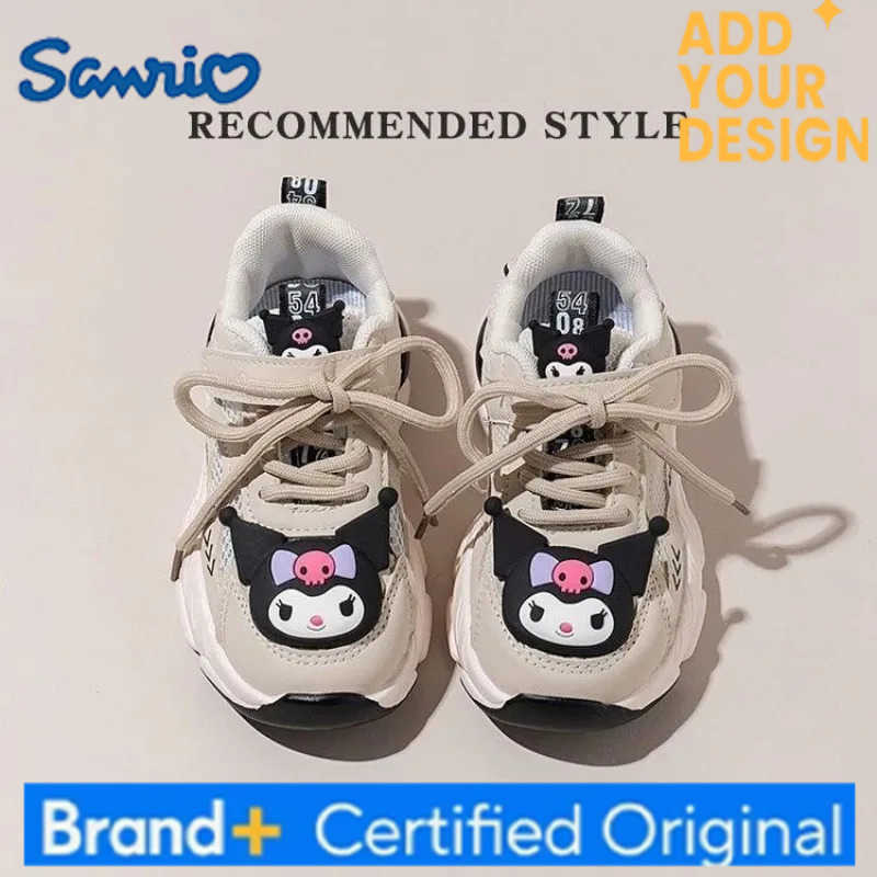 Sanrio Hello Kitty Kuromi Anime Kawaii Children Casual Shoes 2025 Spring Autumn Cute Children Sports Breathable Sneakers Gifts H2512231