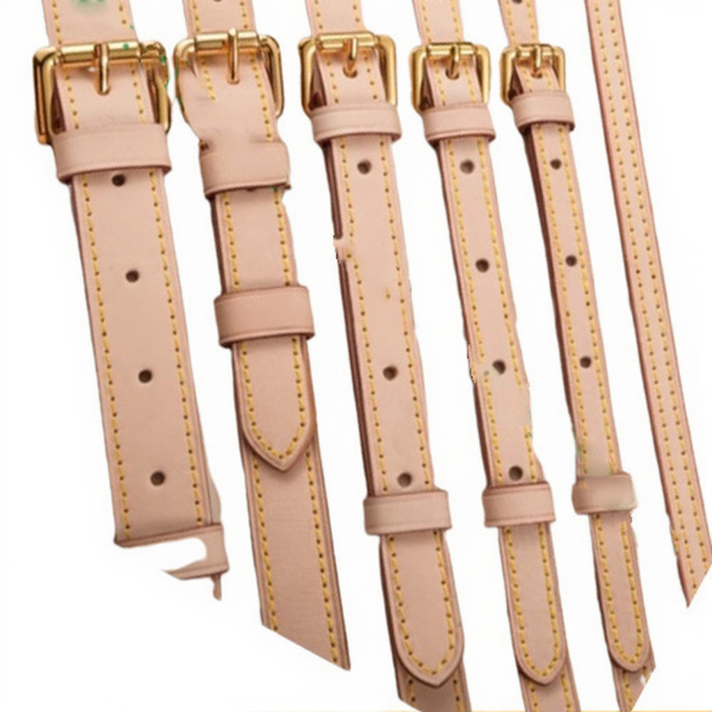 Top Quality Genuine Vachetta Patina Calf Leather Shoulder Strap For Designer Women Handbag Shoulder Bag Duffle 220601