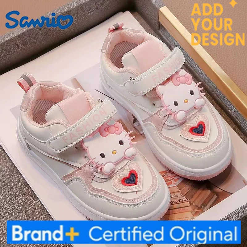 Sanrio hello kitty cat Low Top 2025 autumn New pink Breathable Versatile Single Shoe real photos children shoes For Students kids shoes H251223