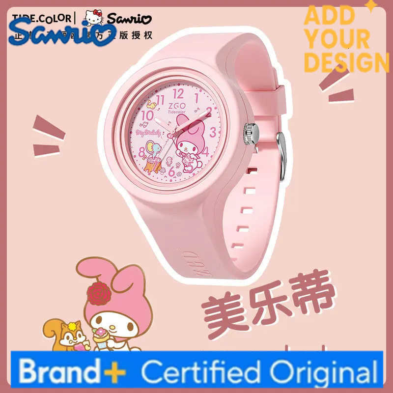 Sanrio Watches for Girls My Melody Wrist Watch Female Style Jelly Table Wiith Noctilucent Hello Kitty Waterproof Quartz Watch H251223