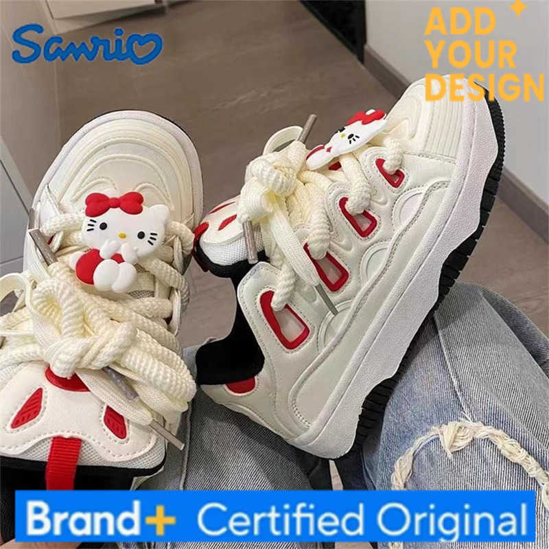Sanrio Kawaii Hello Kitty Women Sports Shoes Anime Cartoon Cute Fashion Exquisite Ins Style Versatile Students Casual Sneakers H251223