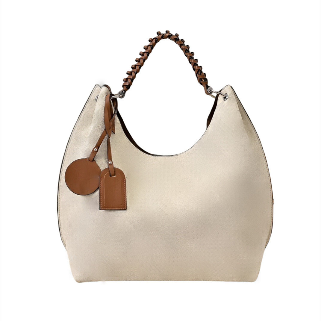 Brand designer genuine leather Totes braided handle for woman girls ladies handbags reticule