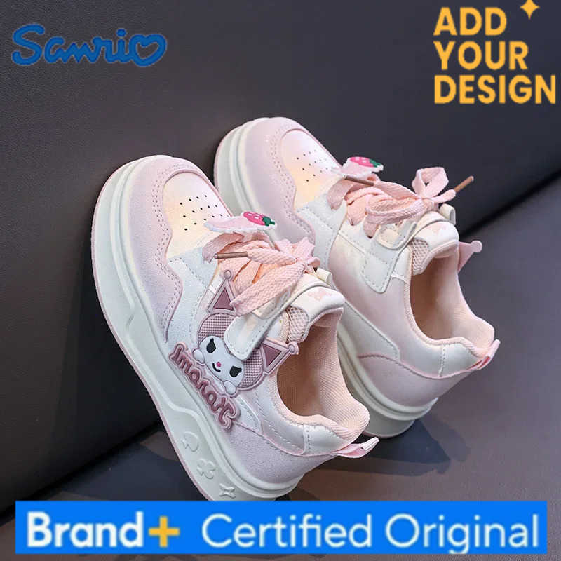 Sanrio Girlss Fashion Sneakers Kids Anti-skid Casual Shoes Cartoon Anime Kuromi Thick Soles Shoes Childrens Board Shoes H251223