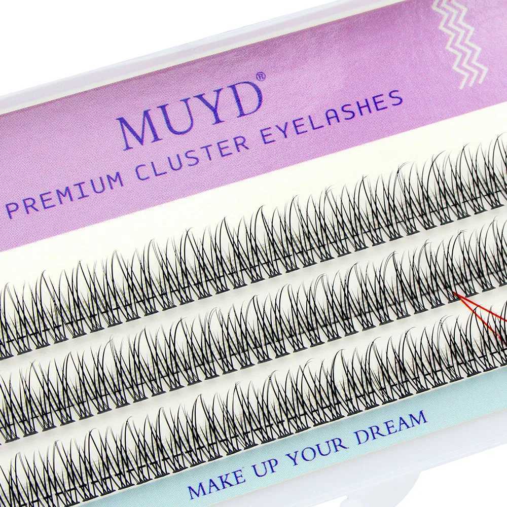 MUYD 120pcs Premium Mink Individual Fishtail Eyelash Extension Natural 3D Cluster Eyelashes Professional Makeup Flared LashesT251223