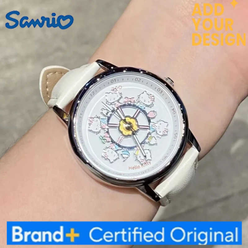Sanrio Hello Kitty Watch Kawaii Cartoon Cute Animation Creative Exquisite Fashion Versatile Girls Quartz Watch Holiday Birthday Gift H2512231