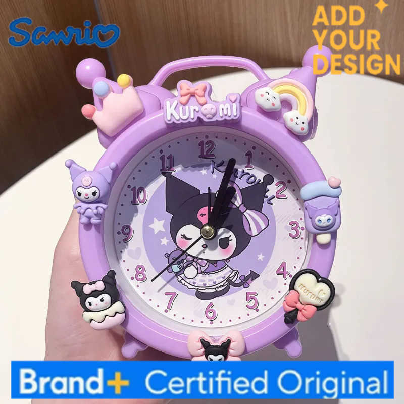 Sanrio Hello kitty new childrens alarm clock kuromi cartoon cute creative desktop clock student wake up artifact table clock H251223