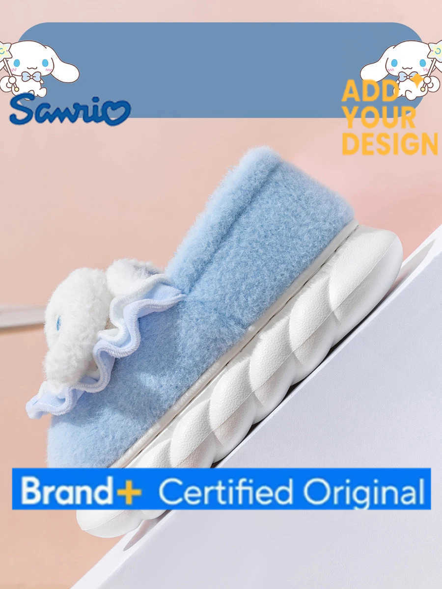 Sanrio New Winter Collection Adorable Ladies Slippers Homewear Style Cartoon-Printed Cotton Slippers Non-Slip Indoor Footwear H251223