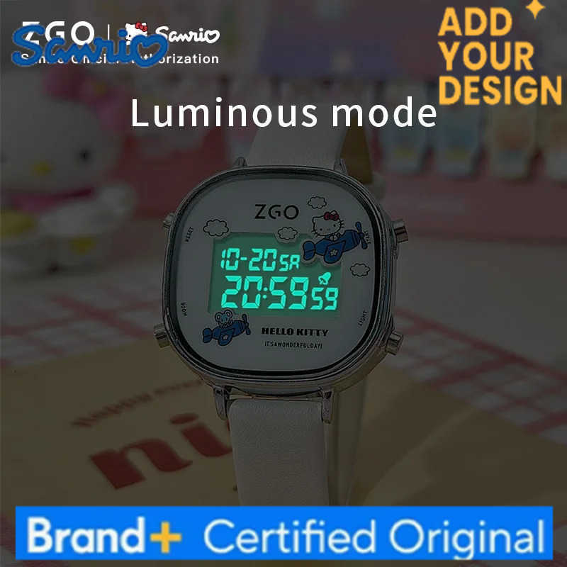 Sanrio X Hello Kitty Kids Watches Digital Watch Waterproof LED Childrens Watch Student Luminous Electronic Watch Gift 830 H251223