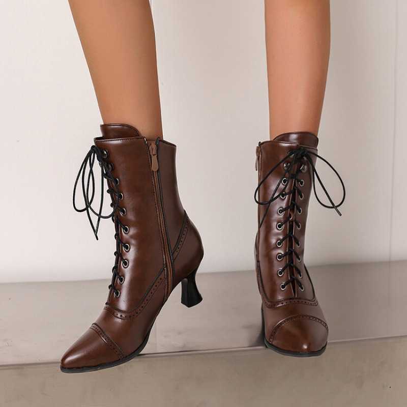 Solid-color individualized women's boots, short boots, slimming effect, export women's boots, cross-travel women's shoes, large size boots, shoes Z251223