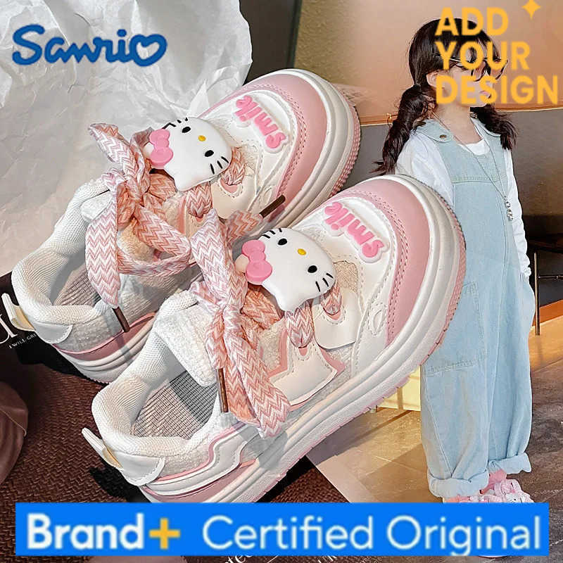Sanrio 2025 Kawaii Hello Kitty Students Cute Cartoon Sneakers Student Comfortable Running Shoes Non Slip Shoes Birthday Gift For Kids H251223