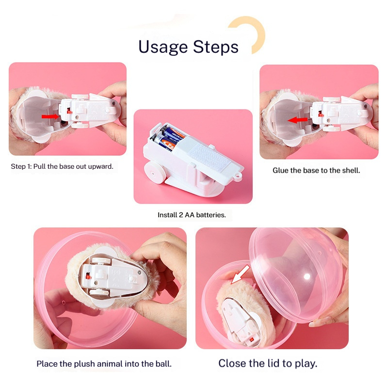 Cat toy imitating real hamster and white rabbit electric rolling ball entertainment and amusement ball toys for cats