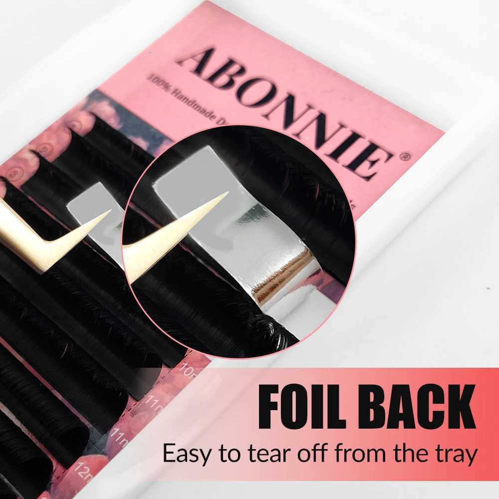 ABONNIE Matte Black Easy Fan Lashes Cashmere Blooming Eyelash Extensions Self-Making Fans Mega Volume EyelashT251223