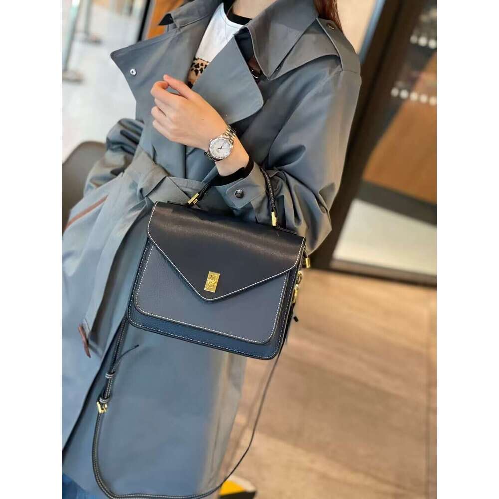 Luxury handbag tote new cross shoulder fashionable versatile single shoulder leather women's hand-held small square bag