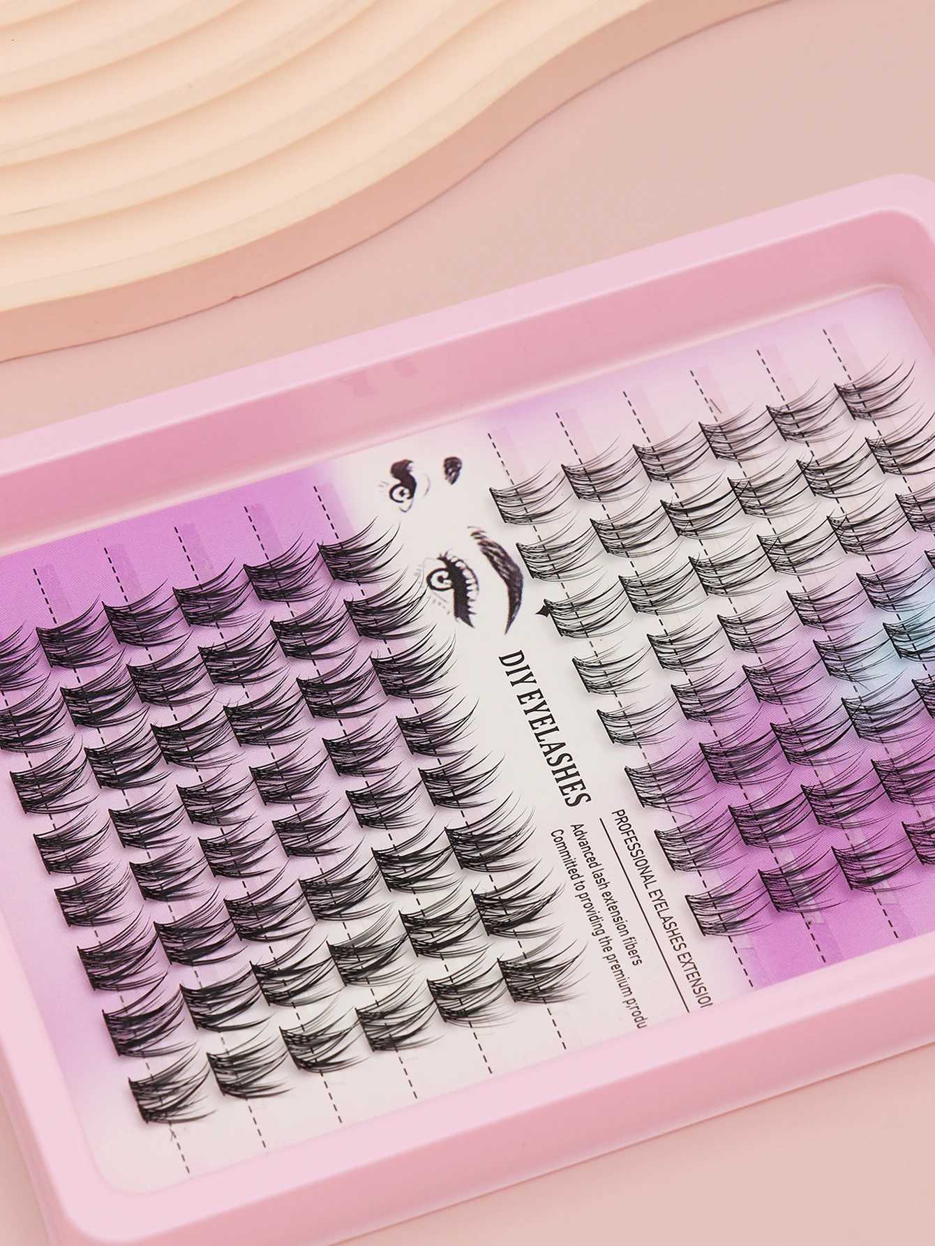96 Cluster Mixed Natural Extension False Eyelash Party Travel Daily Work Meeting Natural False Eyelash Comfortable WearT251223