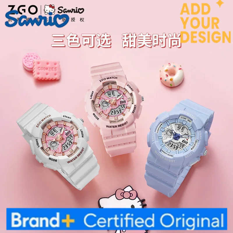 Sanrio Hello Kitty Womens Digital Watch Sports Watch Multi-Function Dual-Display Waterproof Wristwatch Gift 8511 H251223