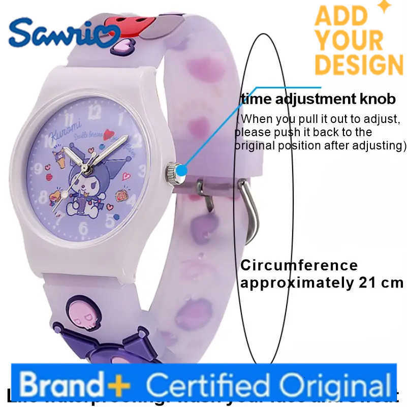 Sanrio Hello Kitty Kuromi Melody Cartoon Anime Figures Kawaii Student Wrist Watch Kids Watch Toy Childrens Birthday Party Gifts H251223