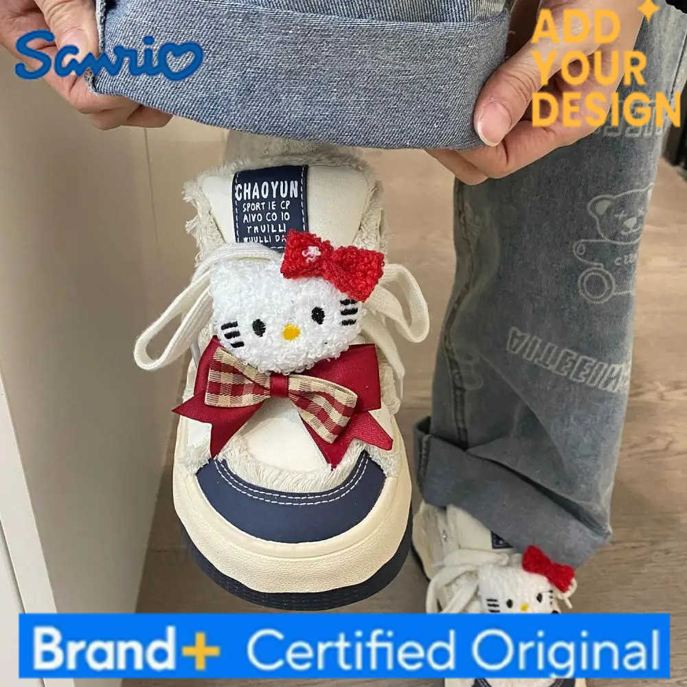 Sanrio Cute Sneakers Hello Kitty Sports Shoes Anime Kawaii Cartoon Women Leisure Shoes Cute Thick Soled Shoes Sweet Girls Student Shoes H251223