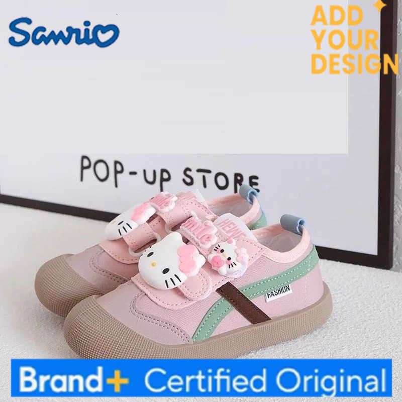 Sanrio Hot Hello Kitty Girl Sneakers Child Spring Autumn Soft Sole Canvas Kawaii Anime Cartoon Fashion New Style Casual Shoes H251223