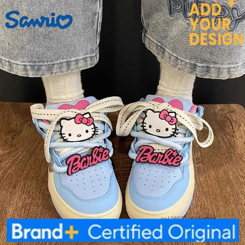 Sanrio Hello Kitty Cute Dopamine Fashion Bread Shoes Women Autumn New Thick Soled Sneakers Korean Version Trend Versatile Casual Shoes H251223