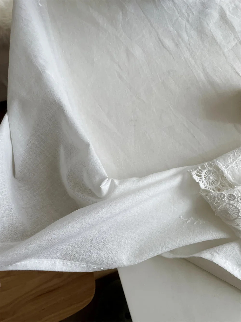 French White Lace Flower Embroidery Cotton Tablecloth for Wedding Party Decoration Table Cloth Table Cover 251222