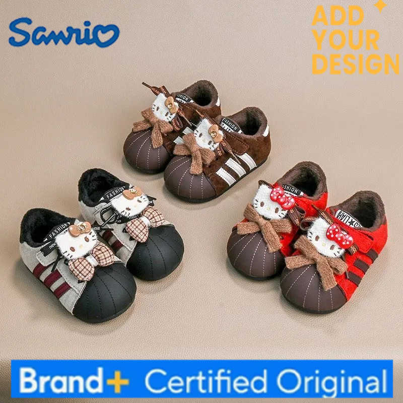 Sanrio Autumn and winter new Hello Kitty soft-soled breathable wear-resistant thickened casual shoes popular sports shoes H251223