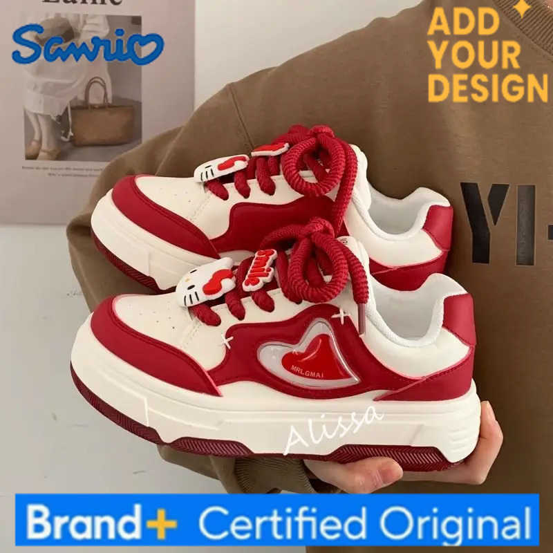 Sanrio Kawaii Hello Kitty Sports Shoes Anime Cartoon Sweet Fashion Exquisite Ins Style Versatile High-looking Popular Sneakers H251223
