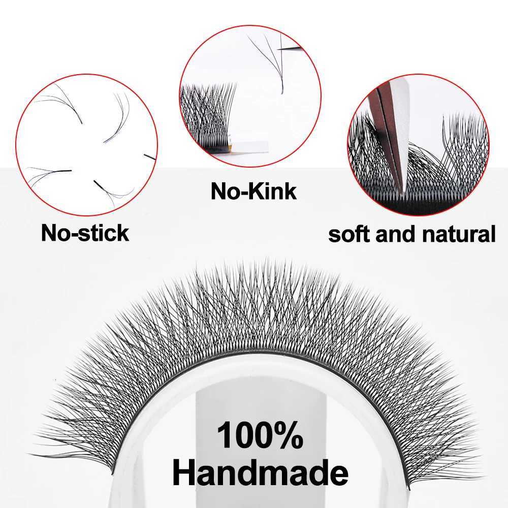 Yelix Lashes W Shape Bloom 2D 3D 4D 5D Premade Fans Speed Eyelash Extensions Natural Soft Light Full Dense YY Individual LashesT251223