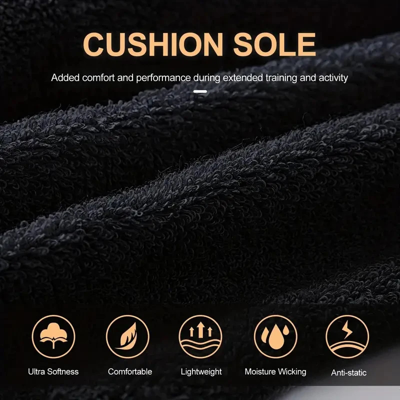 4 Pairs Mens Cotton Work Socks Cushioned Long Running Breathable Ankle Crew Socks Casual Socks for Men Cycling socks 251215