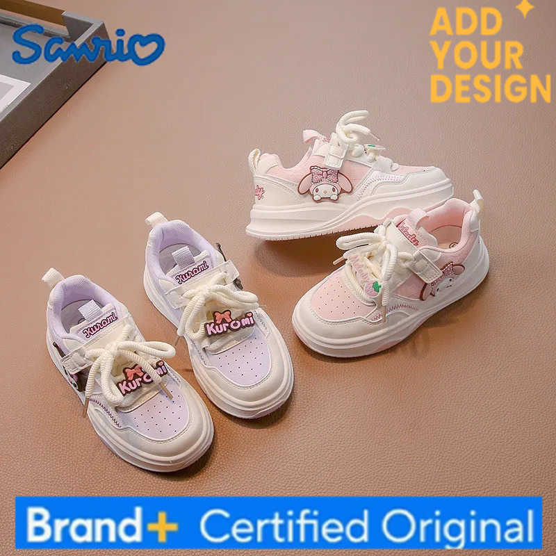 Sanrio Kids Sneakers for Girls Cute Cartoon Kuromi Children Tennis Shoes Fashion Versatile Toddlers Causal School Sports Shoes Non-slip H251223