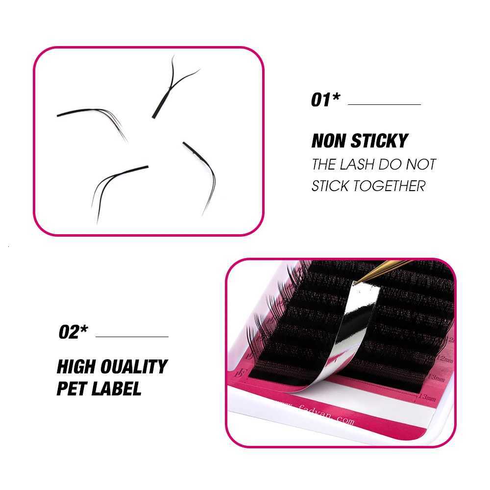 Fadvan Double Tips YY Shape Black Brown Eyelashes Extensions C/D/L/LU/L High Quality Individual Lashes Volume Eyelashes MakeupT251223