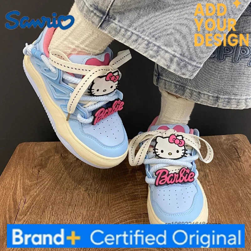 Sanrio Hello Kitty Cute Dopamine Fashion Bread Shoes Women Autumn New Thick Soled Sneakers Korean Version Trend Versatile Casual Shoes H251223