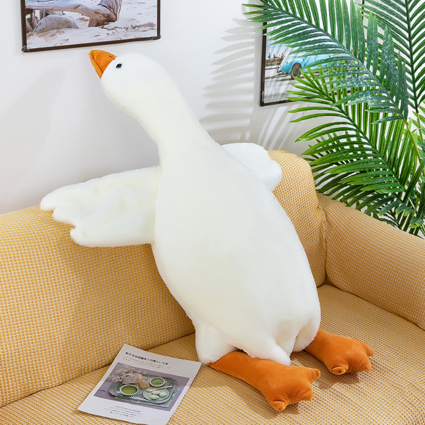 White goose throw pillow doll plush toy figurine Y260128