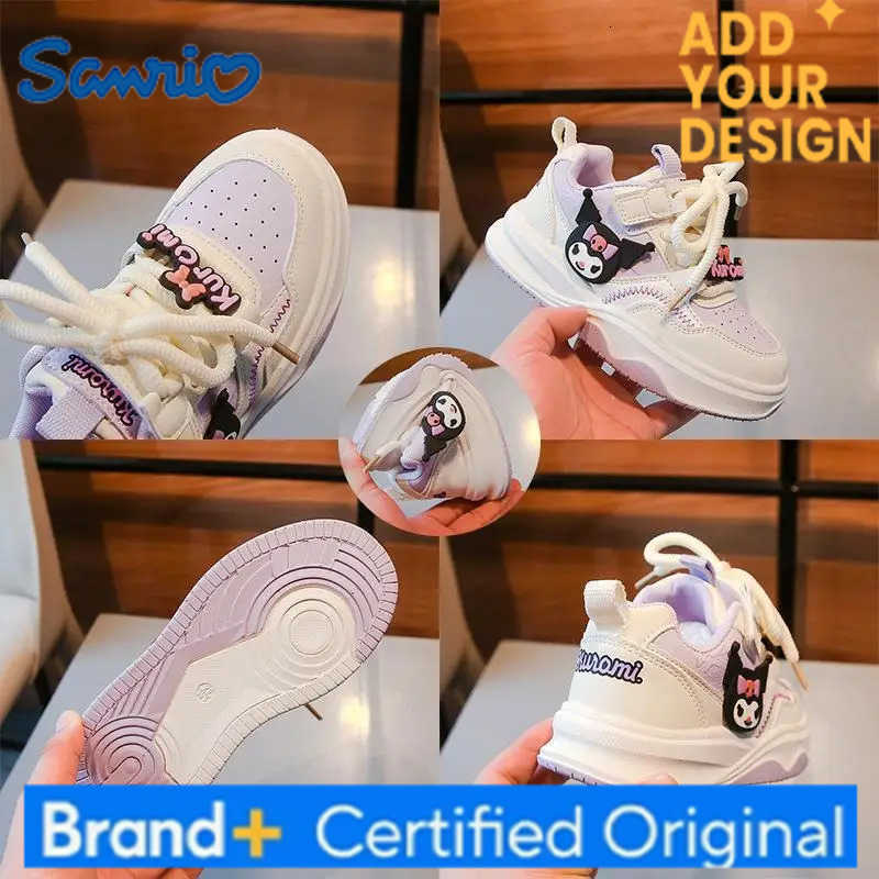 Sanrio Anime Cartoon Kawaii Girls Shoes Kuromi Spring and Autumn New Sports Casual White Shoes Fashionable Sweet Comfortable H251223