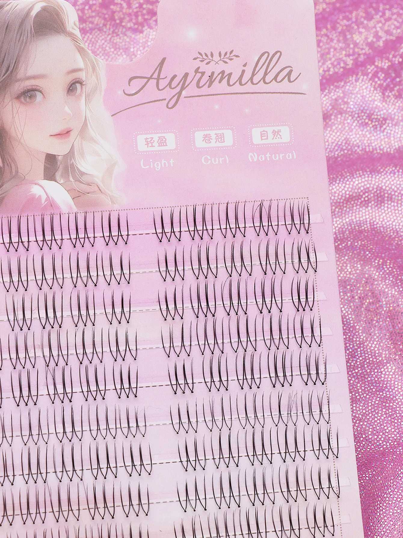 100 Clusters Large Capacity Fake Eyelash Natural Single Cluster Photogenic Manga EyelashT251223