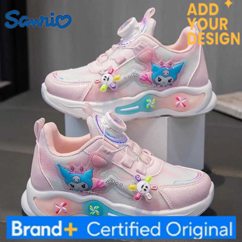 Sanrio Hello Kitty Kuromi Children Mesh Sneakers Kawaii Cartoon Spring and Autumn New Anime Running Shoes Soft Sole Daddy Shoes H251223