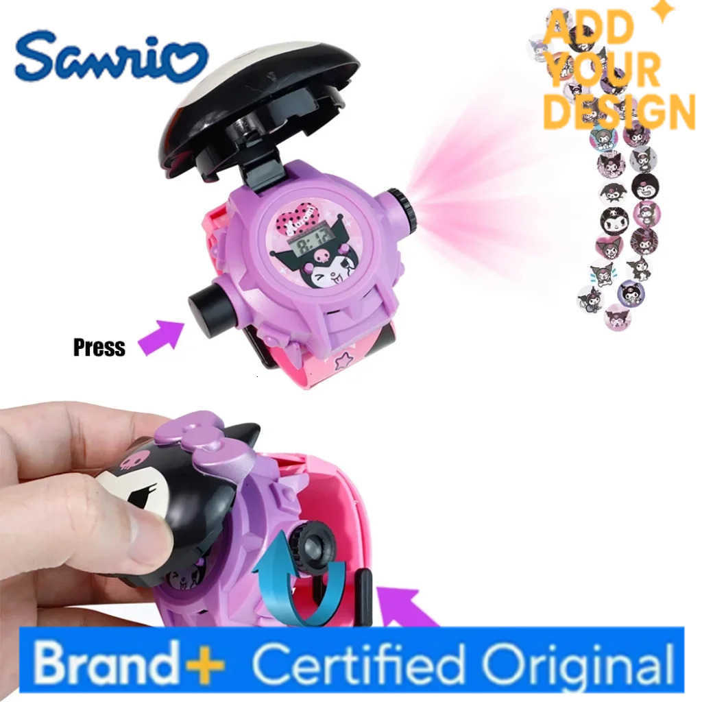 Sanrio 3D Projection Digital Watch Cinnamoroll Hello Kitty Kuromi Melody Anime Figures Cartoon Cute Toy Gifts for Girls Children H25122311