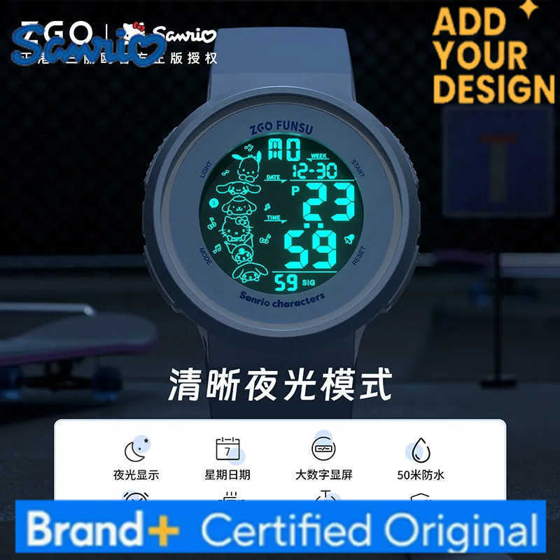 Sanrio Cinnamoroll Kids Watch Stylish and Sporty Electronic Digital Watch for Students Silent with Alarm Functio Gift 8551 H251223