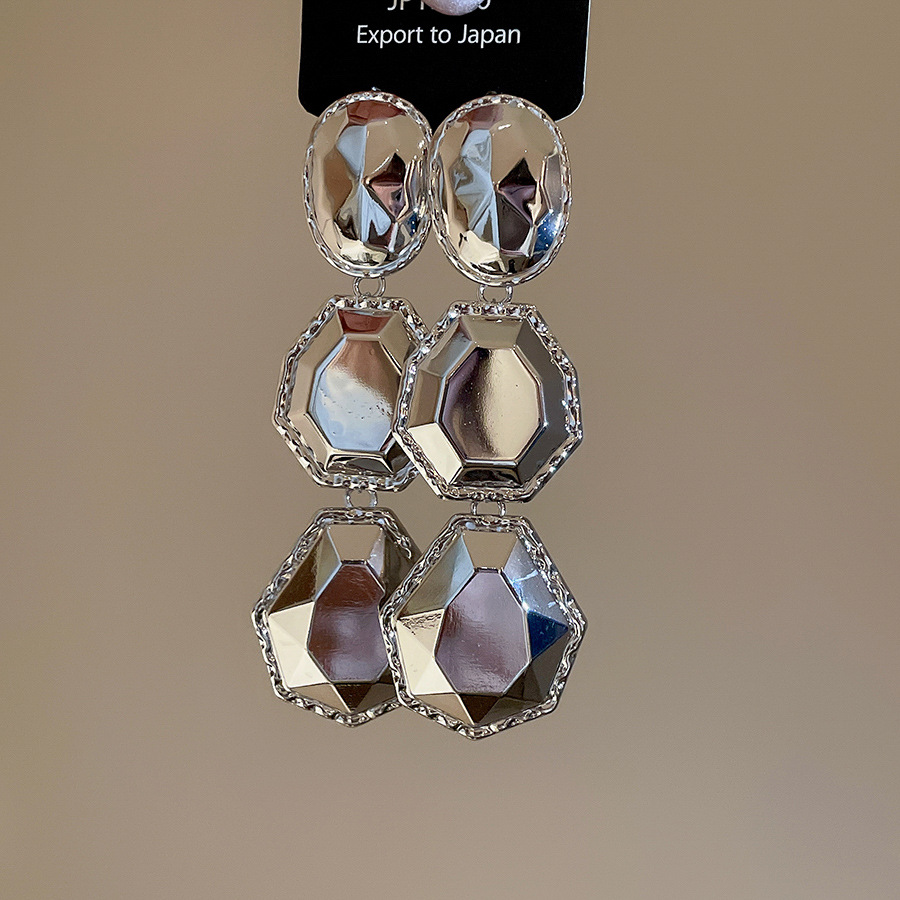 Simple Personalized Irregular Geometric Exaggerated Polygonal Earrings for Daily Use - view 8