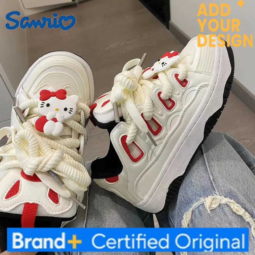 Sanrio Cartoon Board Shoes Anime Hello Kitty Cute Sports Shoes Autumn Versatile Thick Bottom Sneakers Rise Leisure Sneaker Girl Gift H251223