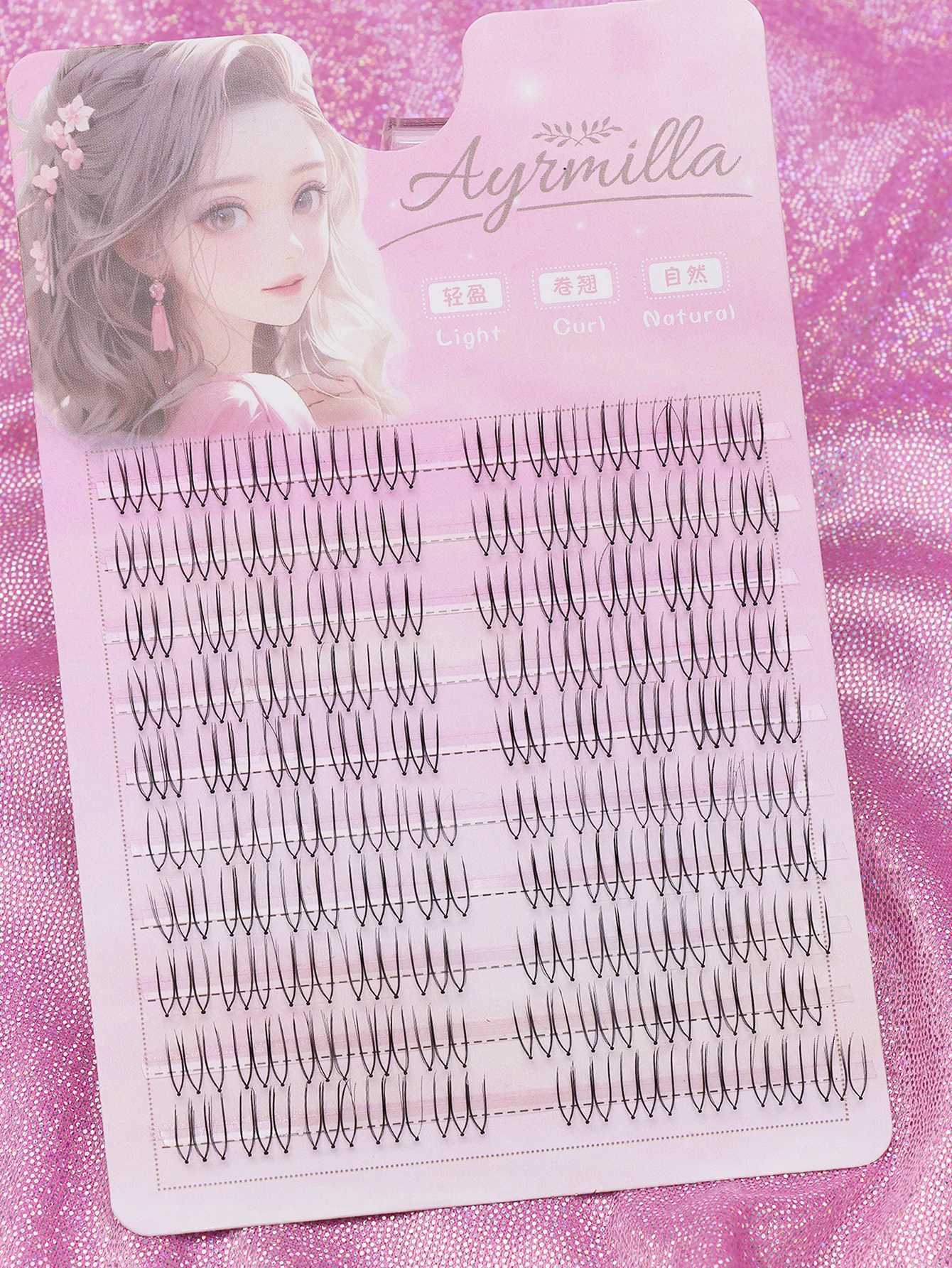 100 Clusters Large Capacity Fake Eyelash Natural Single Cluster Photogenic Manga EyelashT251223