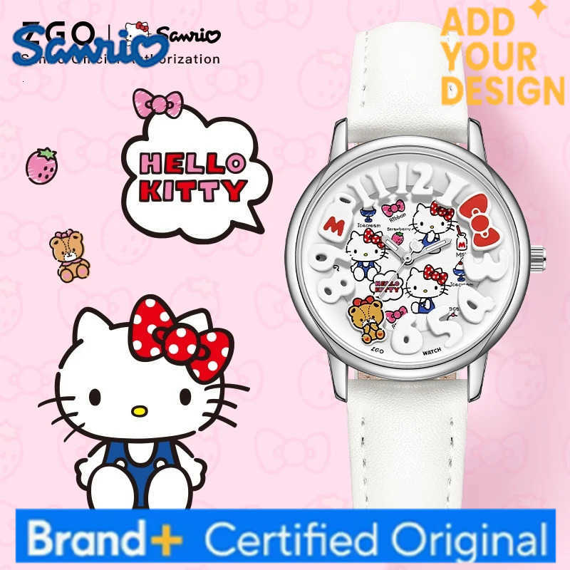 Sanrio Hello Kitty Womens Watch fashionable luminous waterproof quartz watch for girls and students gift 2130 H251223