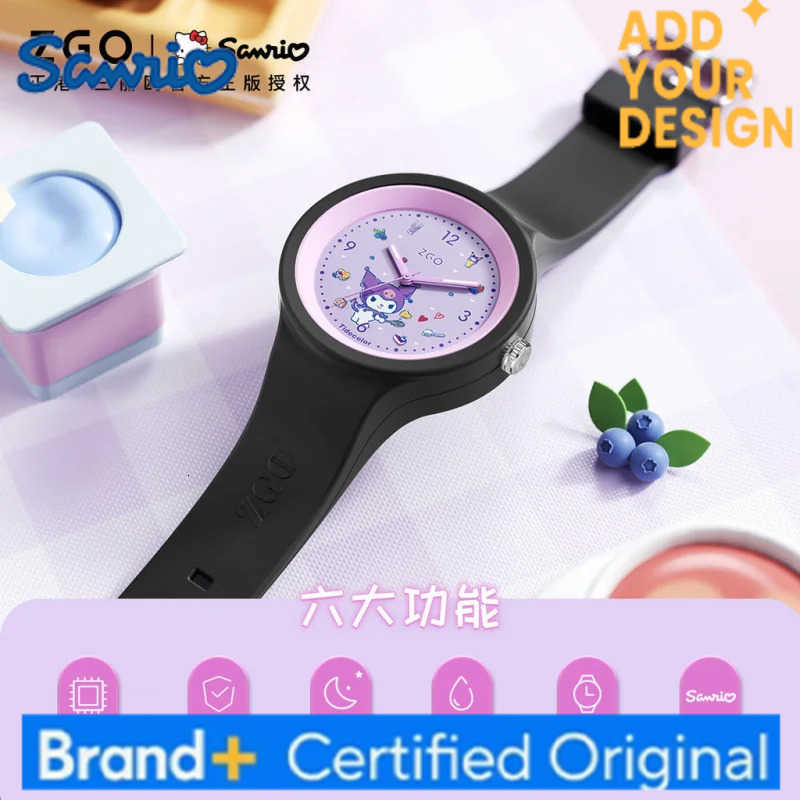 Sanrio Kuromi childrens watch For girls students Luminous silicone strap Waterproof quartz watch 877 H251223