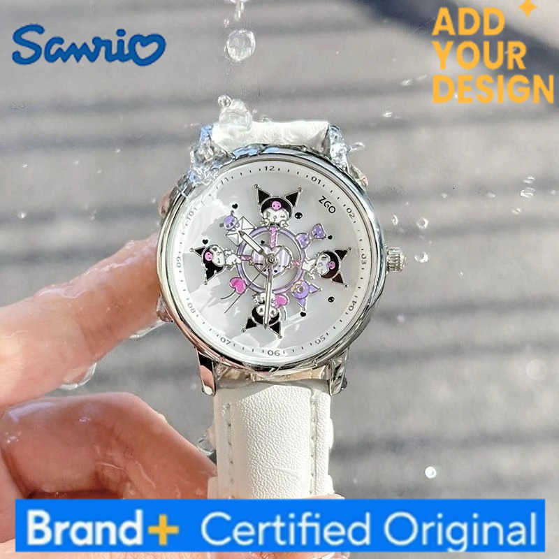 Sanrio kuromi waterproof watch kawaii cartoon character cute creative exquisite fashion versatile girl quartz watch holiday gift H251223