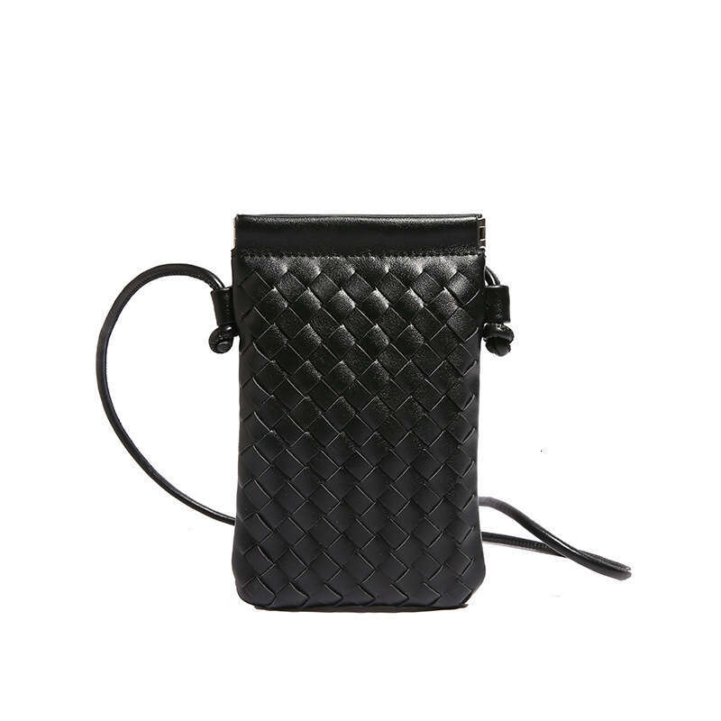 High-end Retro Woven Phone for Women 2024 Summer New Mini Shoulder Lipstick Earphone Crossbody Bag