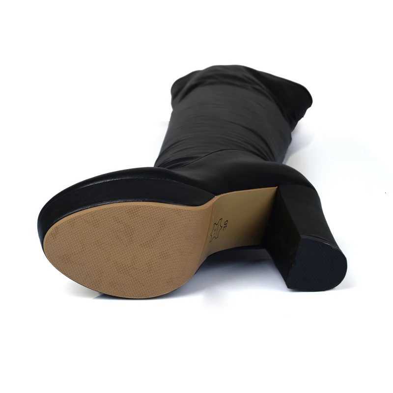 Sgesvier Fashion Thigh High Boots Women Platform Sexy Soft Stretch Over-the-Knee Boot High Heels Long Shoes Lady Large Size 48T251223
