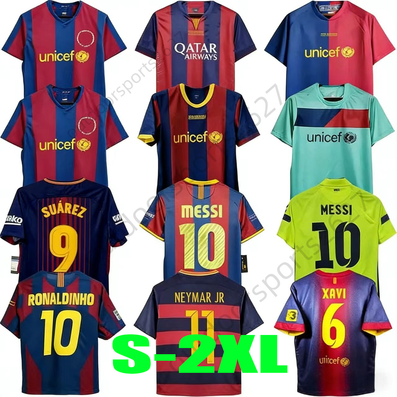Retro Jersey 99 00 05 06 07 08 09 10 11 14 15 Soccer Ronaldinho A.iniesta Xavi Rivaldo Football Shirts Henry A Iniesta Eto'o PUYOL 1989-2021 th M E S S I RONALDINHO NEYMAR JR