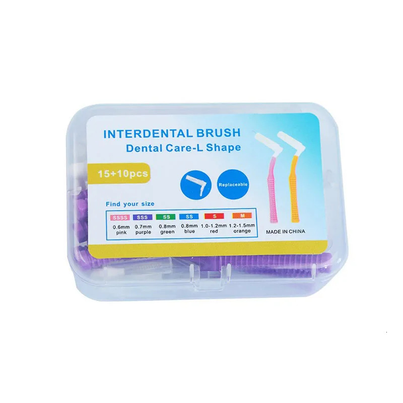 L Type Toothbrush Interdental Brush Rod Dental Floss Dental Floss Reusable Plastic Toothpick with Thread Thick Floss YAX03 251222