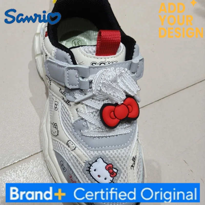 Sanrio Kawaii Hello Kitty Students Cute Cartoon Sneakers Children Non Slip Running Shoes Comfortable Flat Shoes Gift for Kids H251223