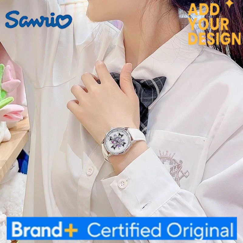 Sanrio kuromi waterproof watch kawaii cartoon character cute creative exquisite fashion versatile girl quartz watch holiday gift H251223